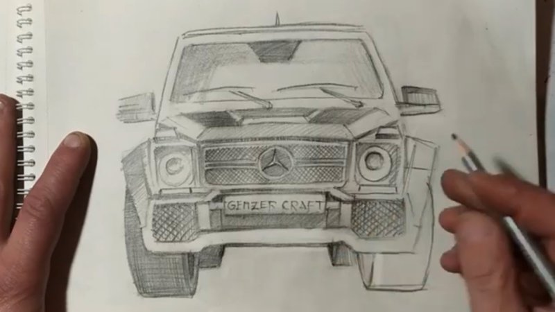 Мерседес Гелендваген рисунок