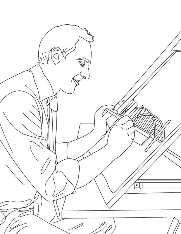 архитектор раскраска профессии
