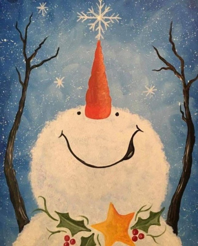 Новогодняя открытка рисунок