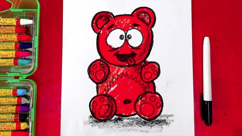 Рисунок медведя Валеры