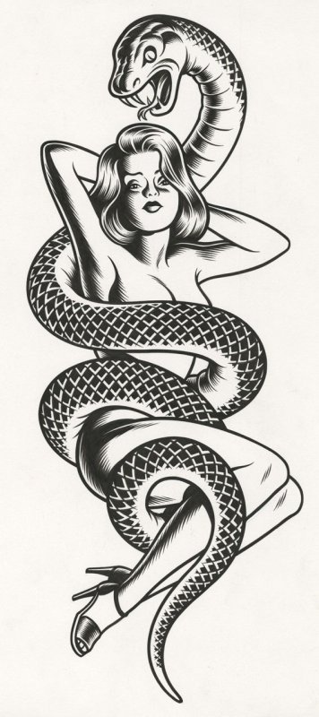 эскизы тату со змеей