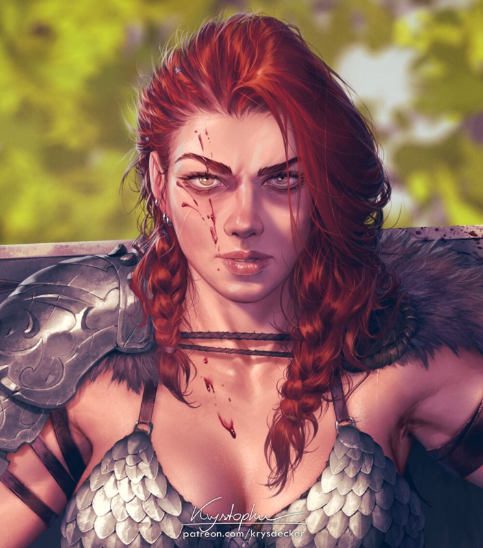 Red Sonja арт фэнтези