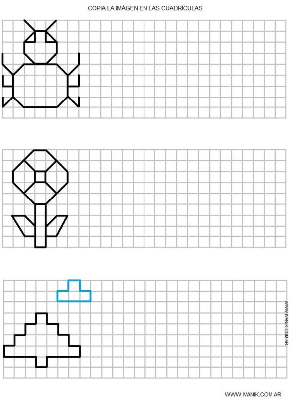 Рисование по клеткам для детей