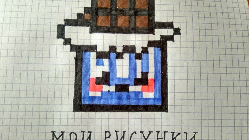 Рисунки по клеточкам шоколад
