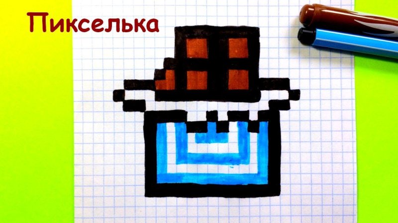 Рисование по клеточкам в тетради пикселька