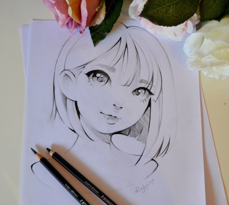 Рисунки аниме девушек