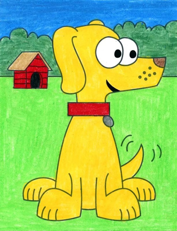 Как рисуется cartoon Dog