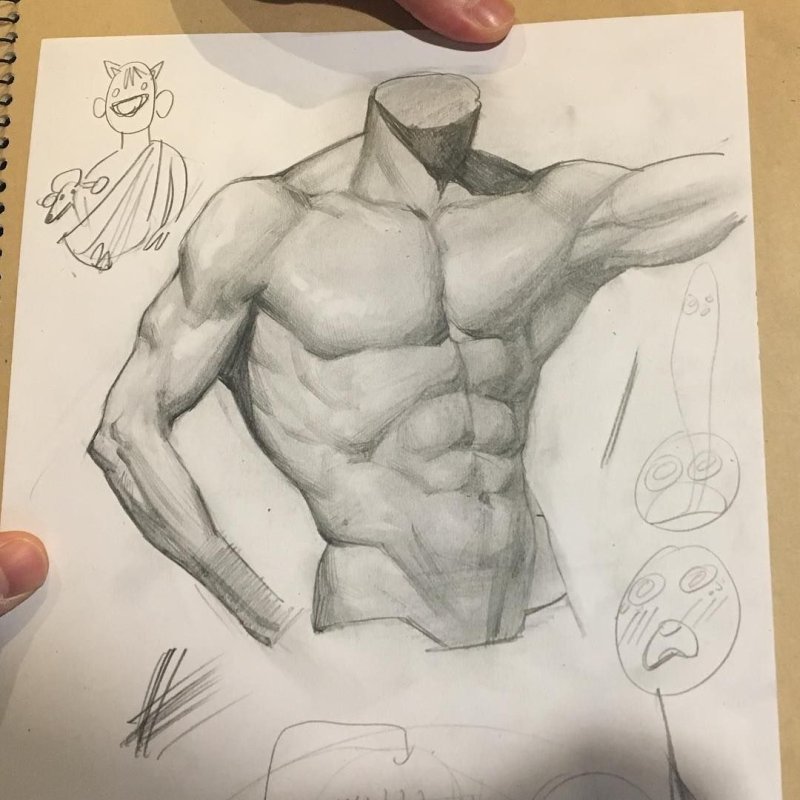 Тело мужчины рисунок карандашом