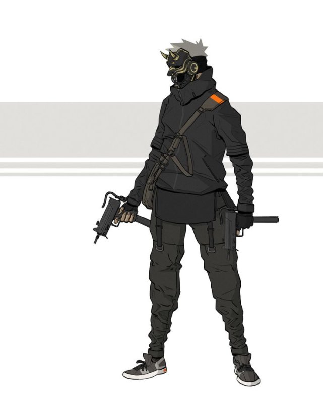 Cyberpunk костюм Concept Art