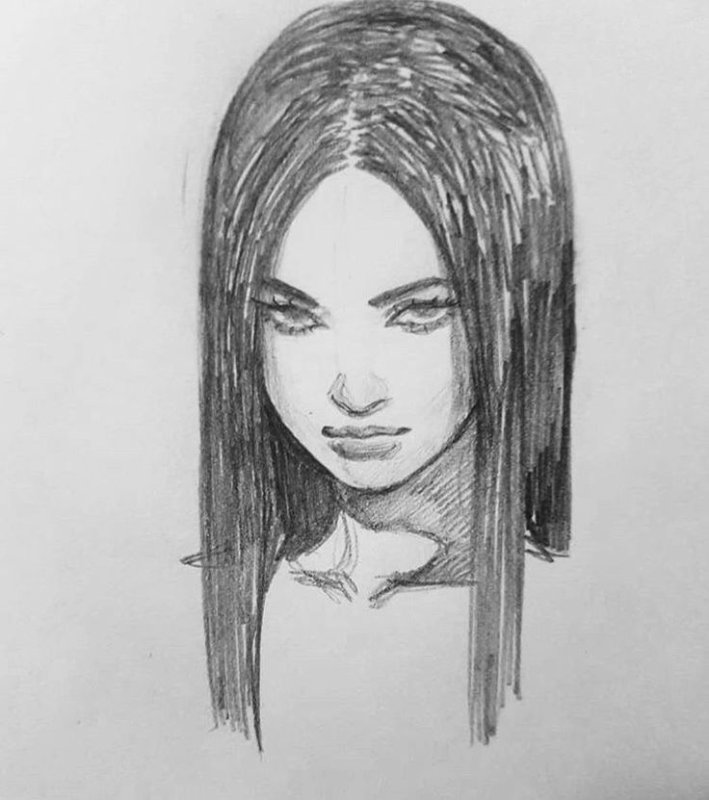 Певица рисунок карандашом