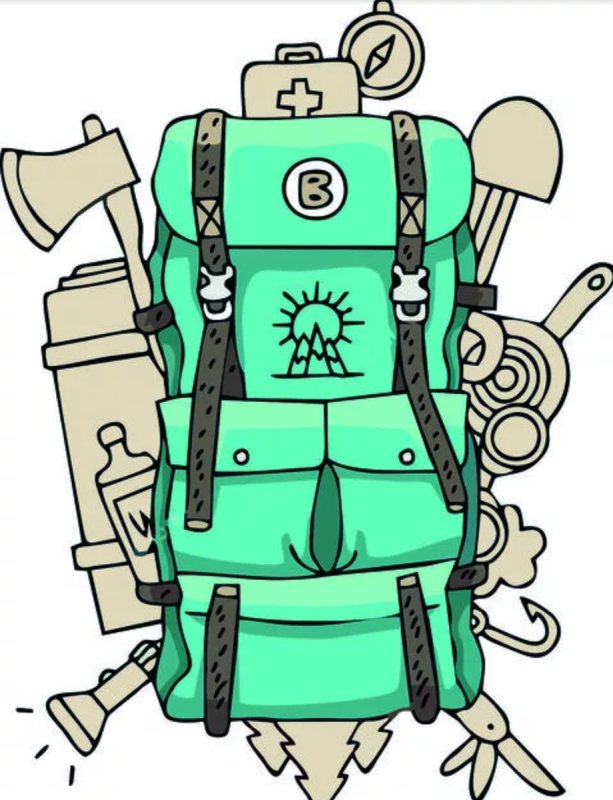 походный рюкзак рисунок