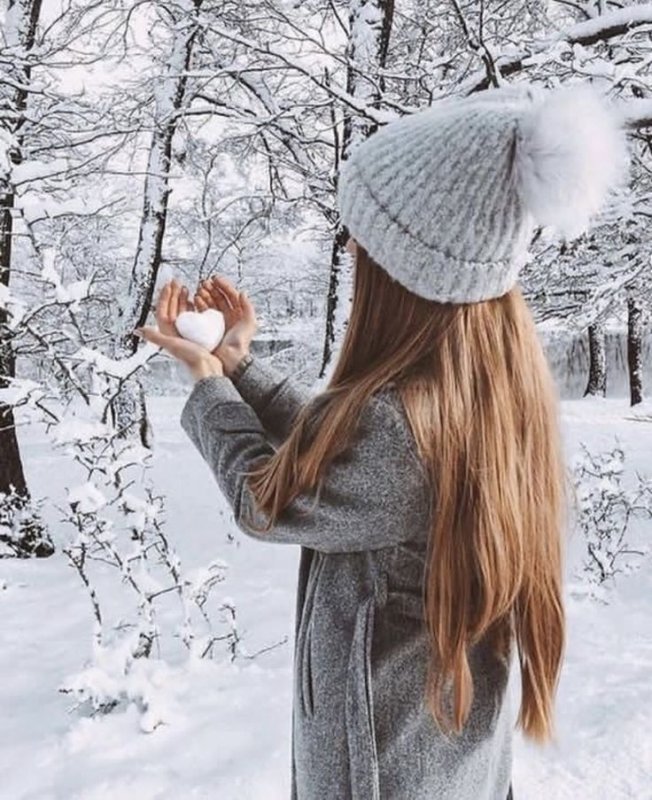 Зимние фотосессии девушек