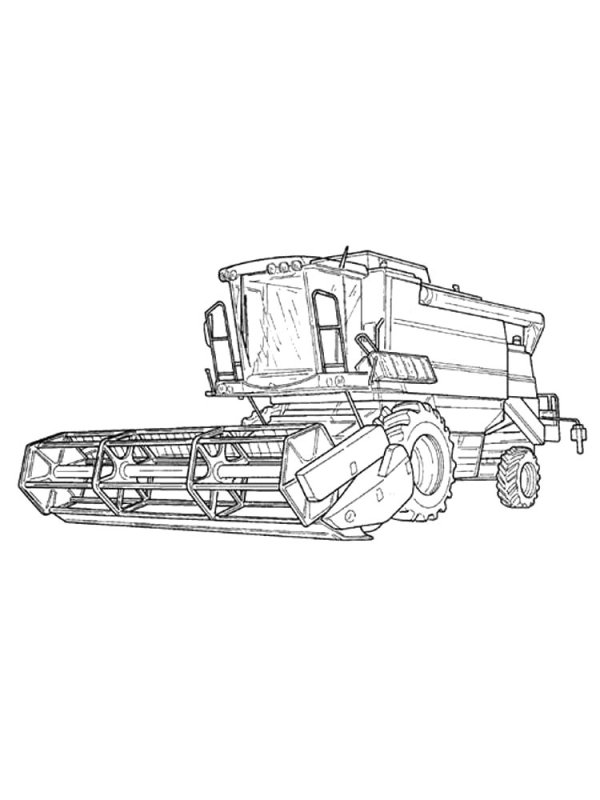 Комбайн John Deere раскраска
