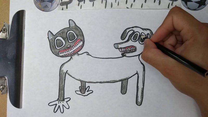 Картун Кэт рисунок карандашом