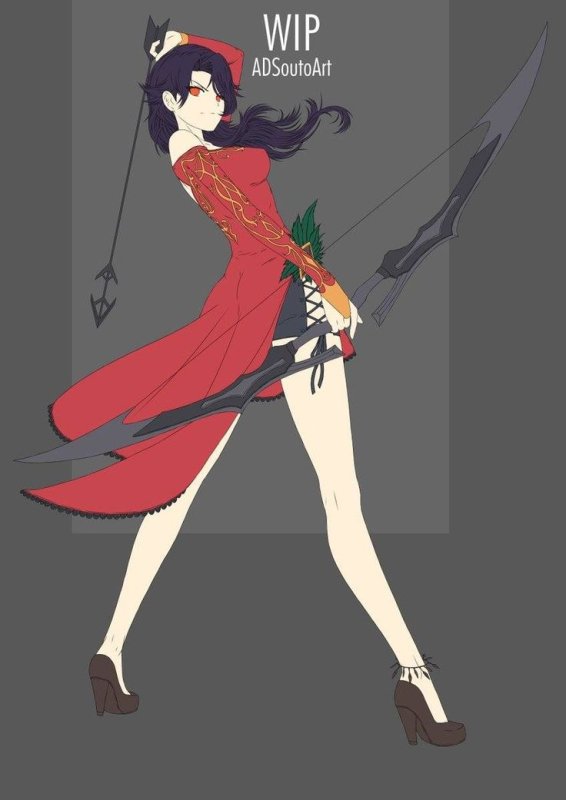 RWBY Синдер в платье