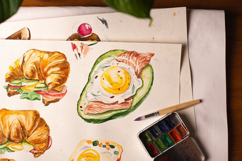 Красивые рисунки еды