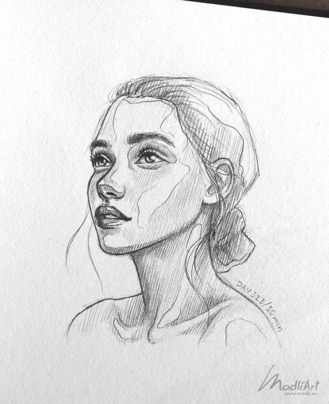 Зарисовки лица человека