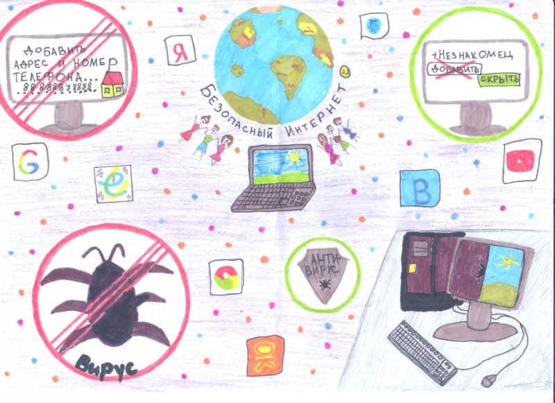 рисунок на тему безопасность в интернете