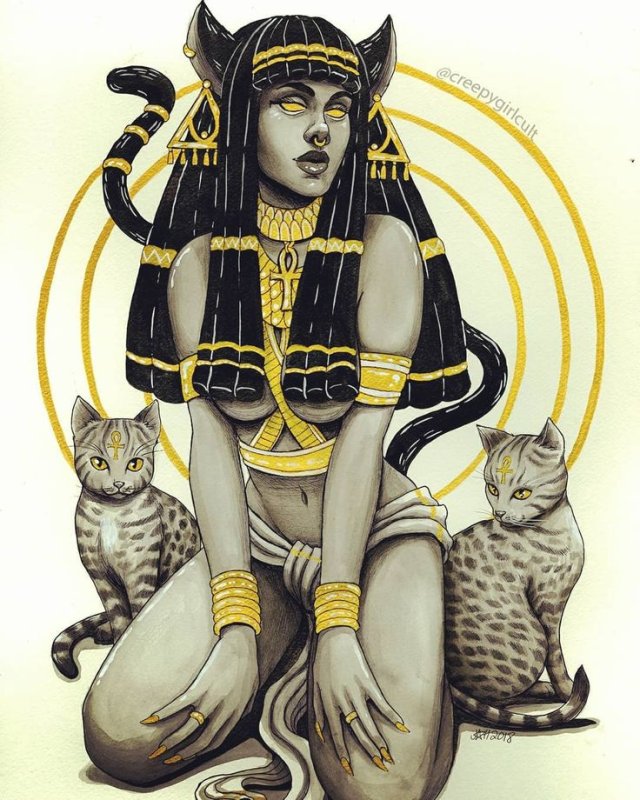Bastet богиня Египта арт