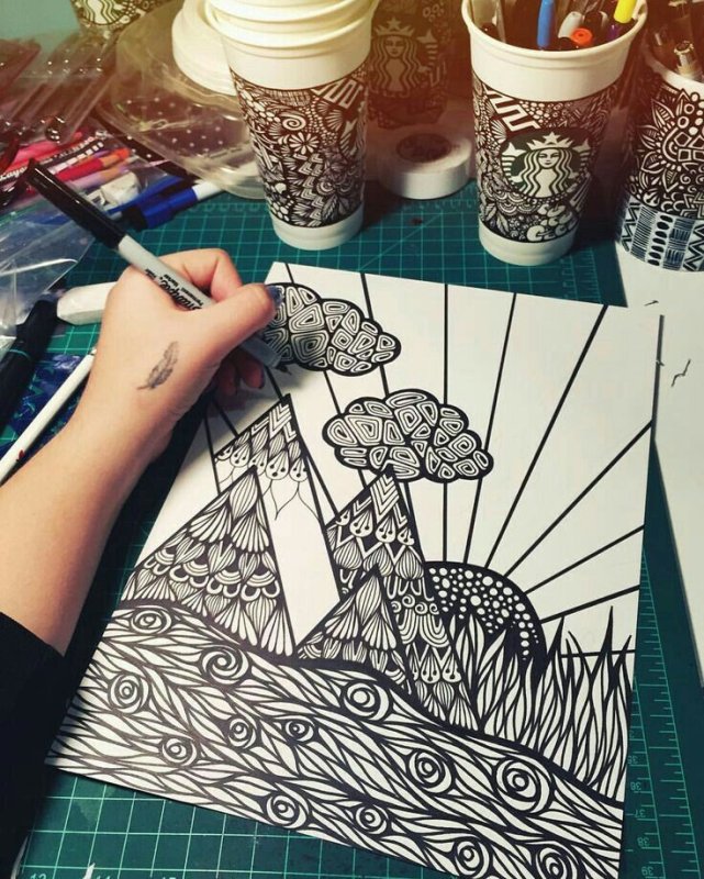 Рисунки маркерами