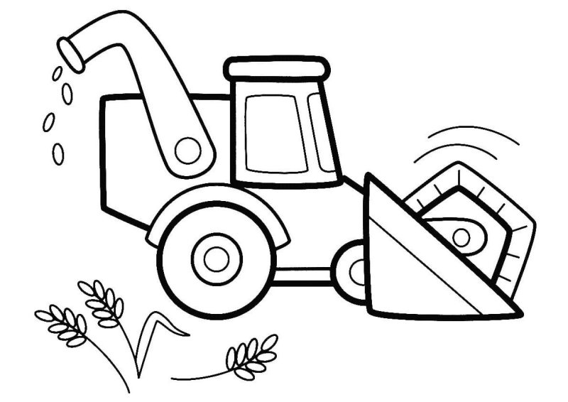 Комбайн John Deere раскраска