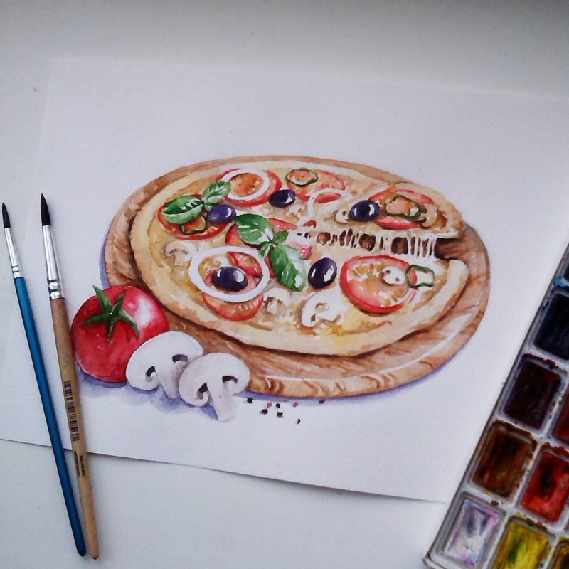 Пицца рисунок