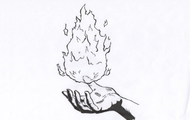 Огонь зарисовка