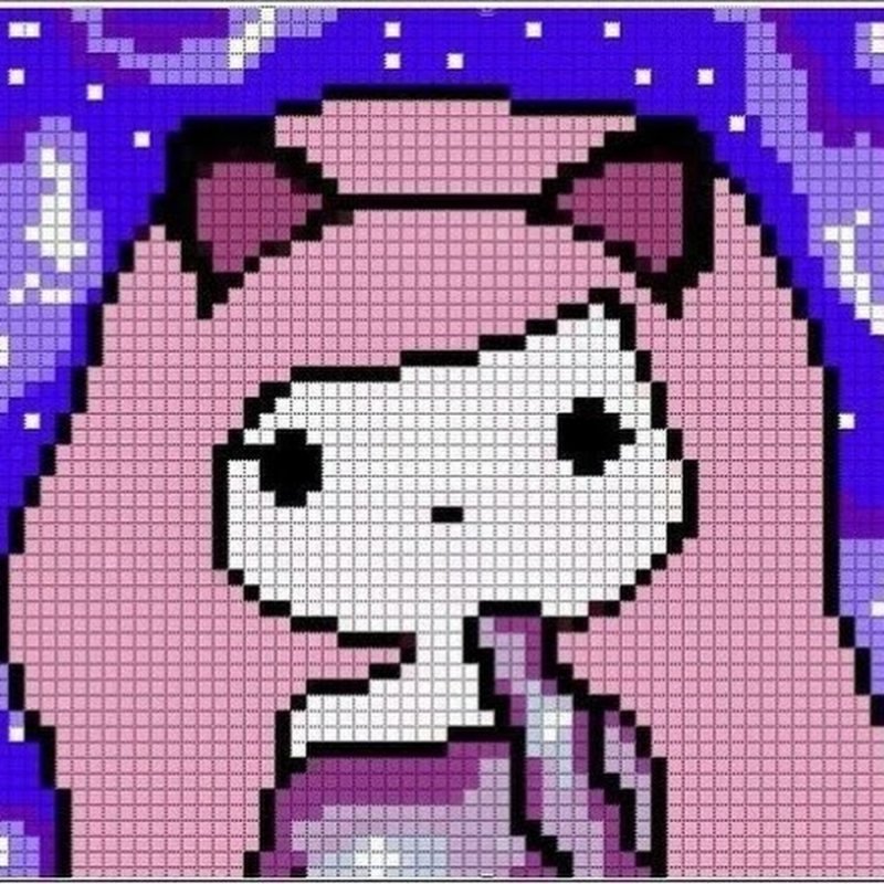 Рисунки по клеточкам девоч