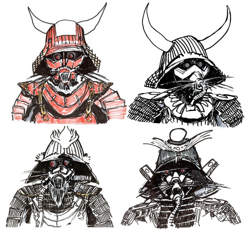 самурай эскиз