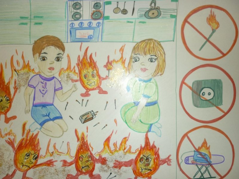 Рисунок пожарная безопасность