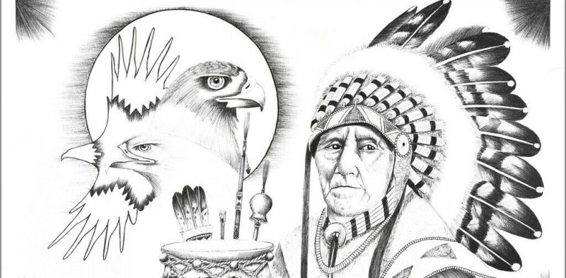 Шаманские рисунки карандашом