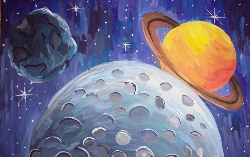 Рисование с детьми на тему космос