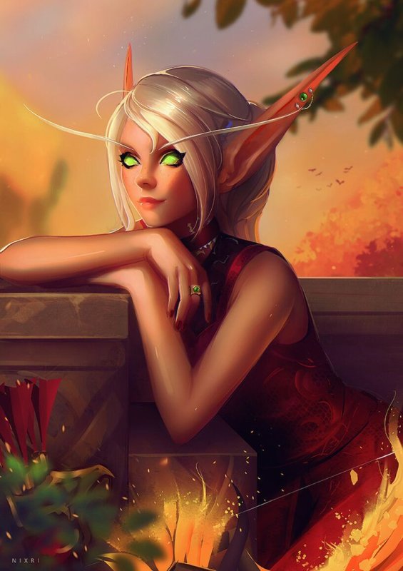 Кровавая эльфийка wow