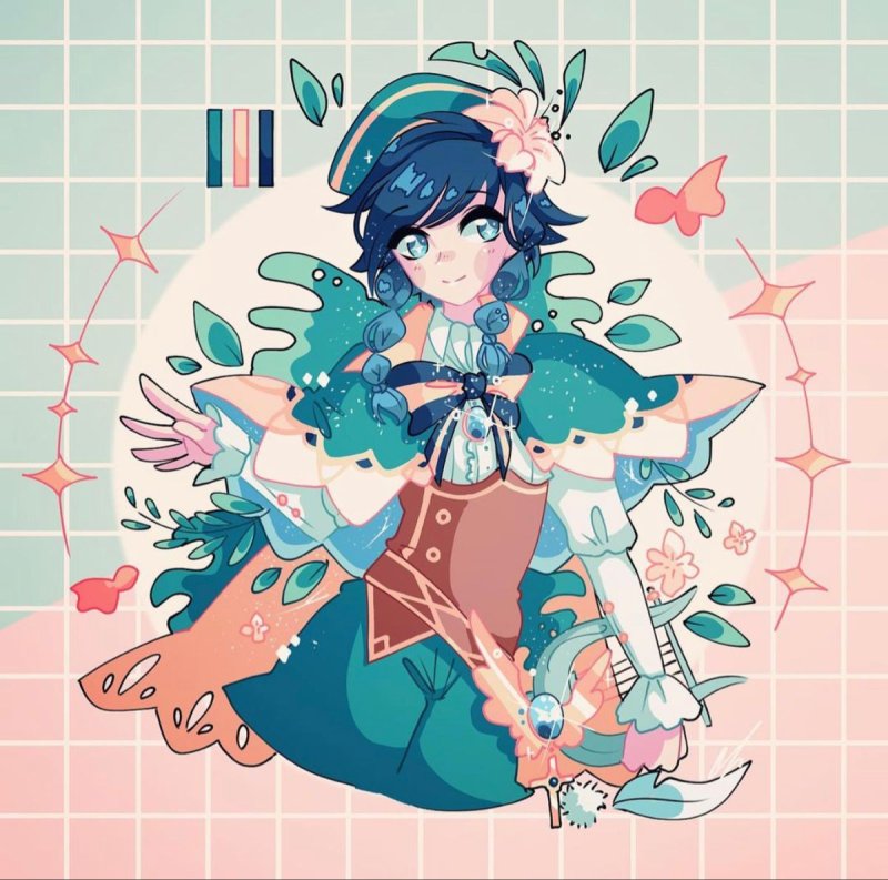 венти геншин арты