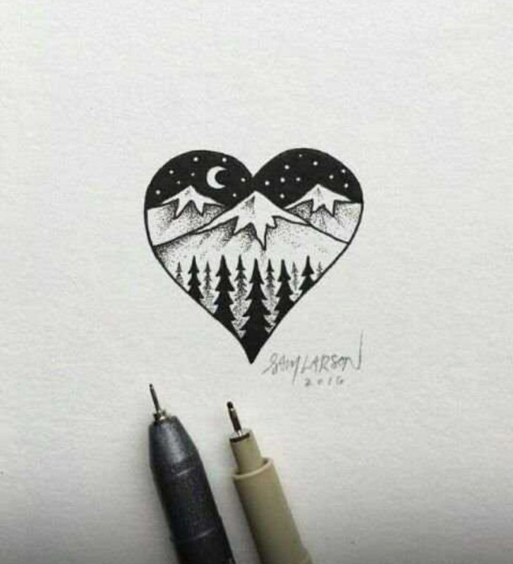 Маленькие рисунки гелевой ручкой легкие