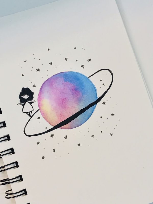 Космические рисунки для срисовки