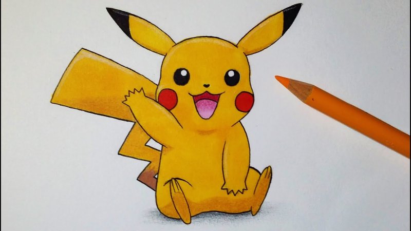 Рисунки для срисовки лёгкие Пикачу