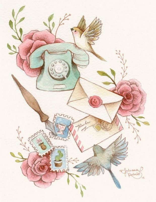 Стильные открытки акварелью