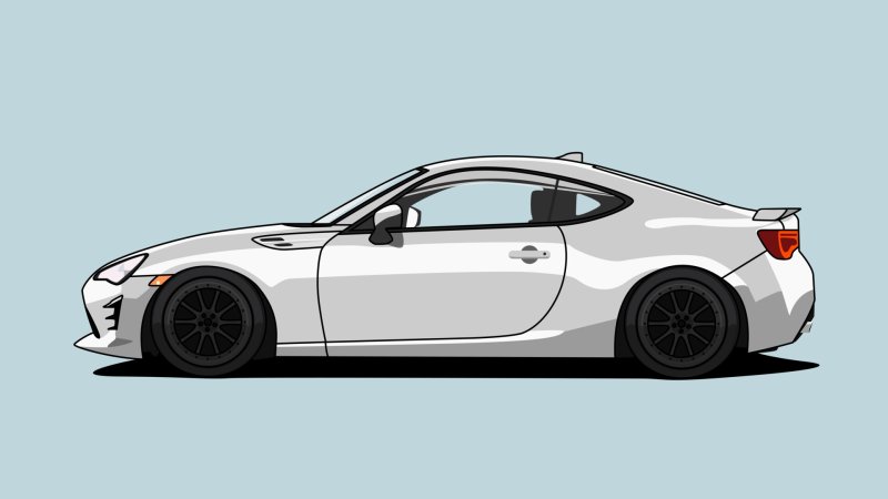 Toyota gt86 вид сбоку
