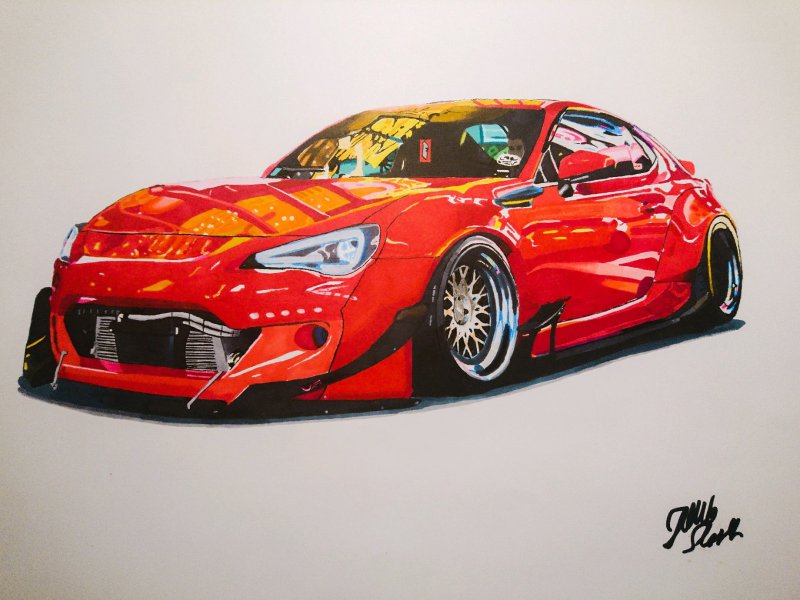 Gt86 Toyota рисунок