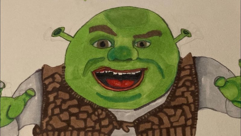 Шрек маркером