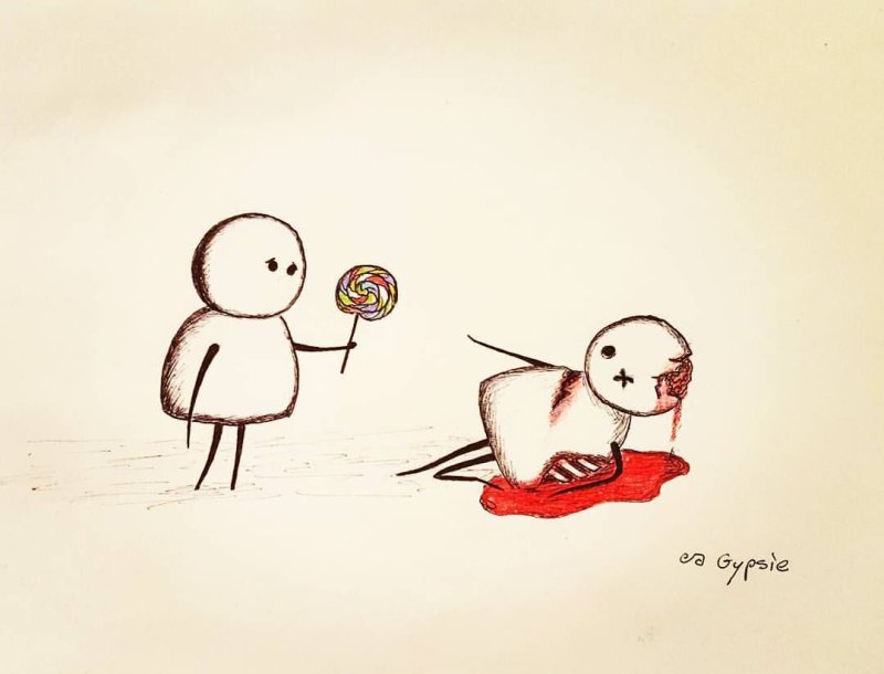 Грустные рисунки