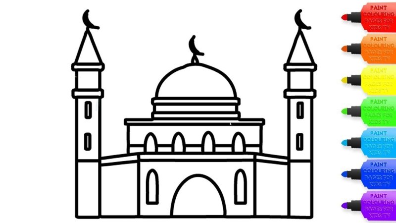 Детские рисунки мечети