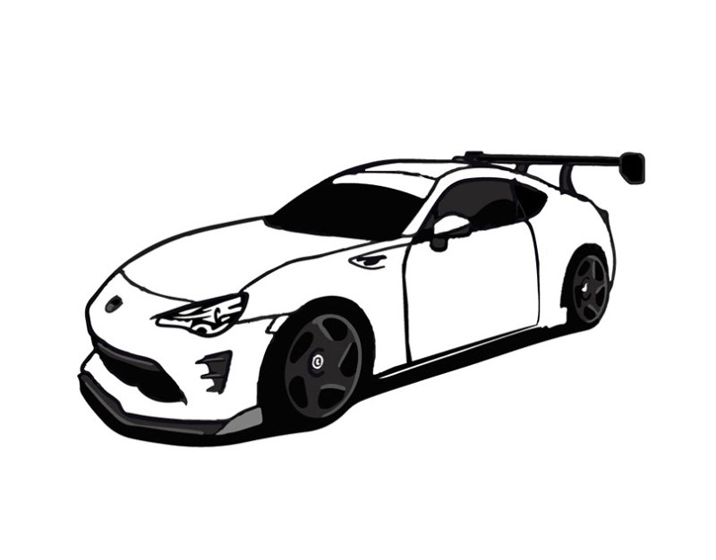 Раскраска Тойота gt 86