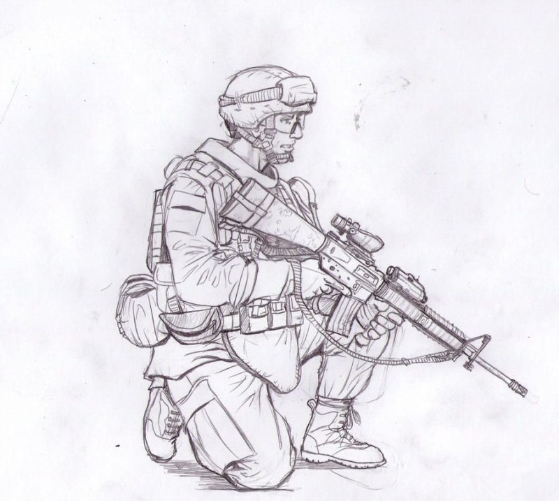 Рисунок современного военного