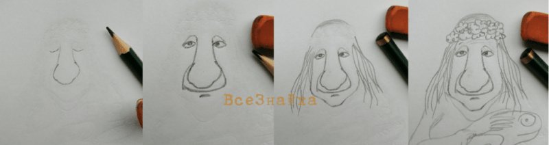 Рисовать кикимору пошагово