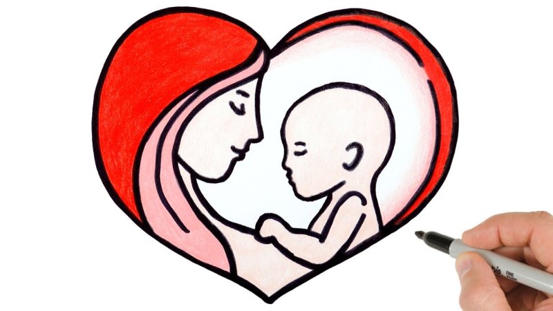 Рисунок на тему материнство