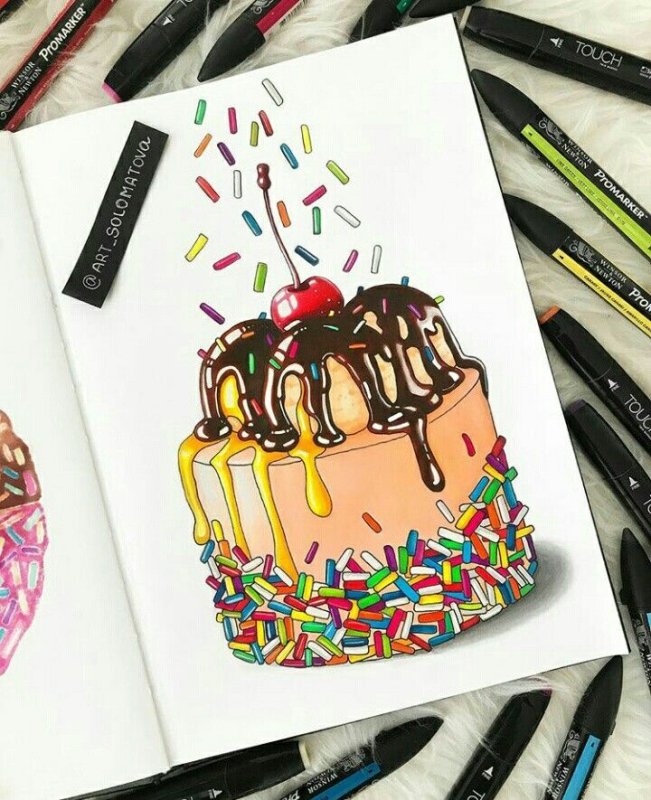 Рисунки маркерами