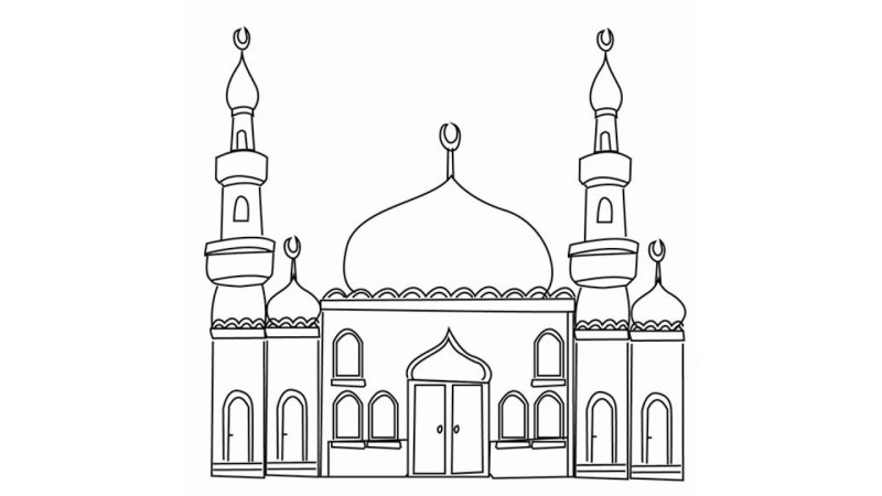 Мечеть рисунок для детей