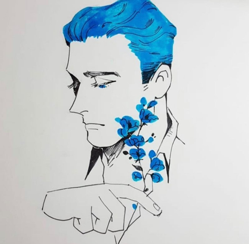 Рисунки маркерами люди